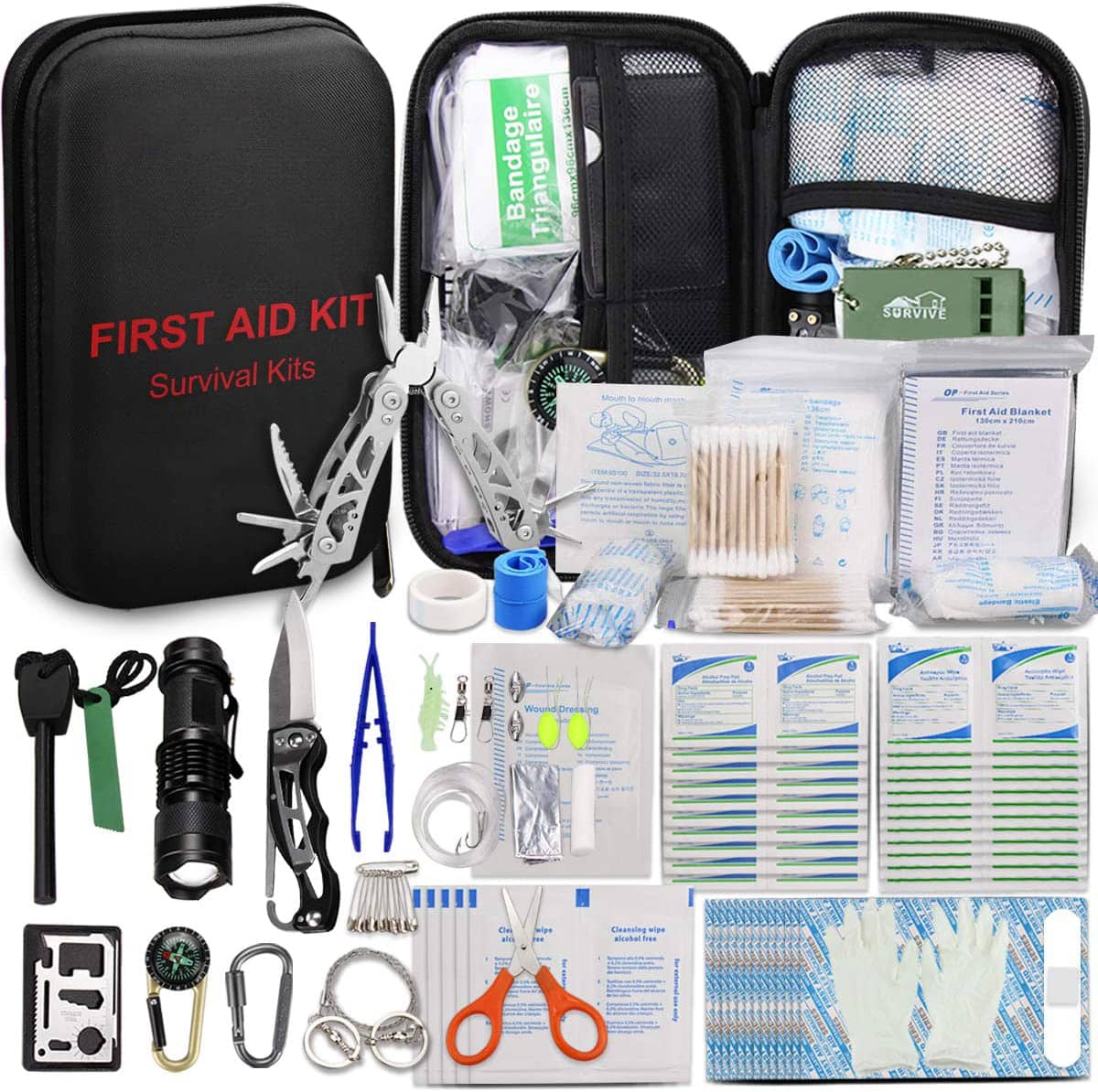 Black Hard EVA First Aid Little Case för hemmet