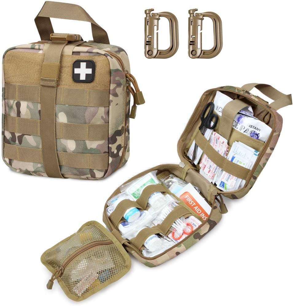 Camo Tactical First Aid Military Medical-påse inkluderar Röda Korset-lappen