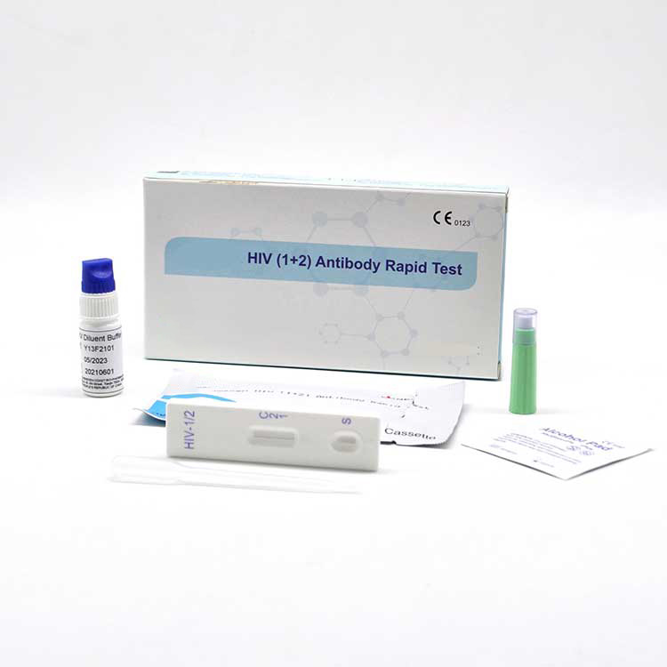 Ce0123 Godkänd Blood 1+2 Home Use Hiv Aids Självtest Strips Kit