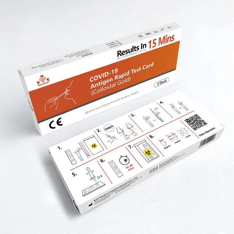 Covid-19 Antigen Rapid Test Card (kolloidalt guld)