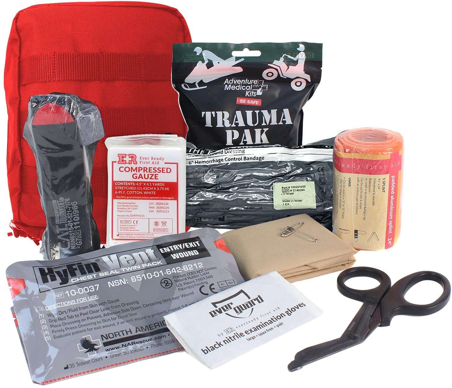 Röd Emergency Kit-påse